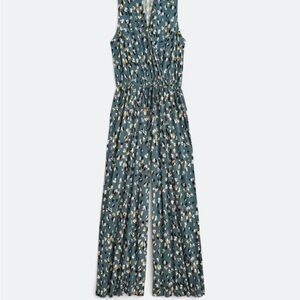 Stylish Teal Patterned Jumpsuit